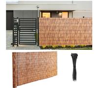 Brise-vue en bambou pour terrasse - Protection contre le soleil et séparateur de jardin - 0,6 x 8 m - Idéal pour protéger votre vie privée et élégant
