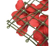 Brise-vue en forme de feuille de cerisier pour utilisation en extérieur dans le jardin, connexion renforcée empêchant la perte de feuilles et matériau plastique PE résistant aux intempéries (rouge)