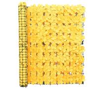 Brise-vue en lierre artificiel - Séparateur de terrasse - 99,1 x 350,5 cm - Jaune - Parfait pour balcon, jardin et arrière-cour - Solution durable et facile à installer