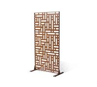Brise-vue En Métal 120x193cm Avec Support Paravent Séparateur Extérieur Pour Patio