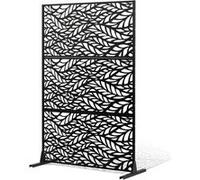 VEVOR Brise-vue Métal Panneau Intimité Extérieur Autoportant 120x183 cm Noir