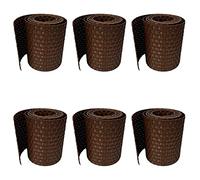 Brise-vue en Polyrotin workingHOUSE pour Grillage à Double Barre - Bandes Résistantes aux Intempéries Pour Clôture, Balcon et Terrasse - 255 cm x 19 cm - brise-vue pour balcon (Brun Clair)