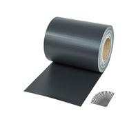 PANNEAU - TECTAKE - Brise Vue Brise Vent Film Anti Regards PVC en Rouleau de 35 m x 19 cm pour Clôture + Fixations - Gris