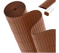 Brise-vue en PVC pour clôture de balcon SolVisionP12 80 x 500 cm marron