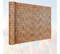 Brise Vue en Roseau Naturel, Clôture Palissade Jardin Exterieur 30cm 60cm 120cm 160cm 180cm Hoch, Tissé À La Main Rouleau De Roseau, pour, Terrasse, Balcon, Bordure De Piscine(Brown Color)