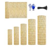 Brise-Vue en Roseau Naturel pour Terrasse Balcon - Canisse Bambou Clôture D'Intimité de Jardin Décorative Extérieur - Protection Balcon Brise-Vent Saule Contre Vent Séparation(Natural,H1.3 x L2m)
