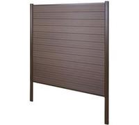 Brise-Vue En Wpc Sarthe, Clôture Brise-Vent Élément De Base, 190cm Marron Marron