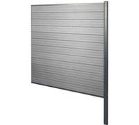 Brise-vue en WPC Sarthe, poteaux en aluminium Elément d'extension, 185cm gris Gris G