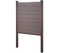 Brise-vue en WPC Sarthe poteaux en WPC 105cm marron