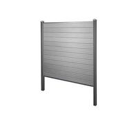 Brise-vue en WPC Sarthe, poteaux en WPC élément de base, 195cm gris