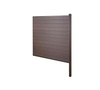 Brise-vue en WPC Sarthe, poteaux en WPC extension, 188cm marron
