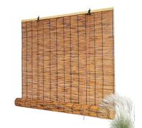 Brise Vue Enrouleur pour Terrasse Balcon, Store Bambou Extérieur Rideau De Roseaux Liftable Stores À Rouleaux Romains pour Fenêtre & Porte 50 90 115 145 160 Cm(W49xH102IN(125x260CM))