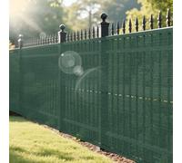 Brise-vue et brise-vue pour balcon - En polyéthylène haute densité - 1,2 x 10 m - Résistant aux UV - 150 g/m² - Résistant à la déchirure - Avec serre-câbles - Opaque - Pour terrasse et clôture - Vert