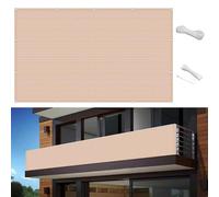 Brise-vue et protection solaire respirante pour balustrade d'appartement, jardin, extérieur, jardin, couleur crème, idéal pour un confort et un style améliorés, 150 x 800 cm