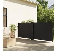 Brise-vue extensible noir pour balcon opaque extérieur 140 cm 1000 cm Tissu durable et acier Idéal pour jardin et terrasse Solutions d'intimité