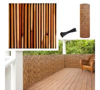 Brise-vue extérieur en bambou 130 cm x 60 cm pour clôture de jardin, balcon, solution d'ombrage pour restaurants, hôtels, terrasses, cannes naturelles pour une intimité optimale et un attrait