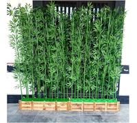 Brise-Vue extérieur en Bambou réaliste - Arbre Artificiel de Jardin for décoration intérieure et extérieure(80cm Base-14 Pole 1m H)