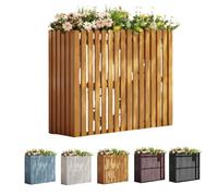 Brise-vue extérieur pour climatiseur autoportant - Panneau de clôture en bois - 122 x 61 x 83 cm - Idéal pour poubelles et clôtures pour animaux domestiques (jaune, 85 x 35 x 80 cm)