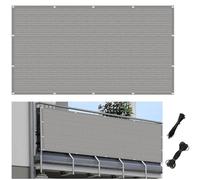 Brise-vue for balcon, clôture d'extérieur 170 x 600 cm, résistant aux UV, coupe-vent for jardin et balcon, blanc. Idéal for la protection de l'intimité et la décoration extérieure.(Grigio Chiaro,170x5