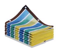 Brise-vue for balcon, toile d'ombrage résistante aux UV 8 x 8 m, bâche à rayures vertes et blanches, tissu respirant avec œillets, protection solaire à 80 %. Idéal for une utilisation en extérieur, ja