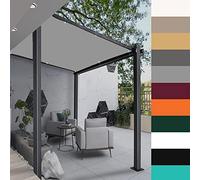 Brise-vue gris clair de 2 x 2,5 m pour mur extérieur, porche, terrasse, balcon - Résistant aux UV - Pour la protection de l'arrière et du jardin
