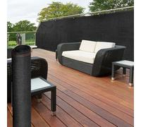 IDMARKET Brise vue haute densité 1,5 x 10 M noir 300 gr/m² qualité PRO