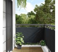 Brise-vue imperméable pour balcon, anthracite, en tissu Oxford avec revêtement PU, coupe-vent, avec œillets en aluminium et corde pour une fixation facile à la balustrade du balcon