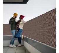 Brise Vue Jardin, Brise Vue 90 x 620 cm HDPE Protection UV Résistant Aux Déchirures et Au Vent Protection Clôture Jardin Extérieure pour Exterieur Terrasse, Marron