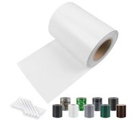 Brise-vue jardin et balcon en PVC 450 g/m² 35 m x 19 cm blanc - lot de 20 attaches de fixation incluses