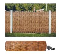 Brise Vue Jardin, Imperméable Balcon Brise-Vue en Bambou, 50 Cm A 140 Cm De Hauteur Clôture, Roseau Brise Vue avec Attaches Zip, Brise-Vue pour Extérieur Piscine Porche(160 * 1200cm)