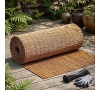 Brise Vue Jardin Occultant, Rouleau Canisse Roseau Naturel 0.8x3.5m 1.2x5m 1.4x7m Occultation Grillage Bambou Pour Palissade, Pare-Soleil Extérieur Et Protection(H150xL850cm)
