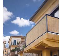 Brise Vue Jardin, Tissé À La Main Canisse Bambou 30cm-180cm Hoch, Premium Cloture Bois, pour Hôtel, Restaurant, Galerie, Bordure De Piscine, Mur De Toit, Robuste, Imperméable(Natural White Line)