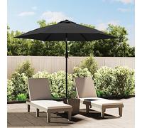 Brise-vue latéral pour balcon - Parasol avec mât en métal - 300 cm - Anthracite - Auvent pour balcon, terrasse, jardin
