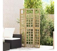 Brise-vue - Marron miel - 121 x 180 cm - Bois massif de pin - Pliable - Autonome - Paravent de séparation pour l'intérieur et l'extérieur - Opaque - Idéal pour le salon, le bureau