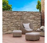 IDMarket - Brise Vue occultant 1,2 x 10 M Motif Pierre Marron 160 GR/m²