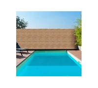 IDMARKET Brise vue occultant 1,8 x 10 M effet claustra en bois 160 gr/m²