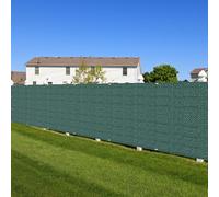 Brise Vue Occultant 90 x 560 cm HDPE 220G/M², Protection Contre Soleil, Résistant Aux Intempéries Brise Vue, Clôture Jardin Extérieure pour Jardin Balcon Patio, Vert Foncé