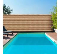 IDMARKET Brise vue occultant 1,8 x 10 M effet claustra en bois 160 gr/m²