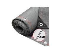 Brise vue occultant en HDPE 230g/m² 1.5x10m avec attaches de fixation gris