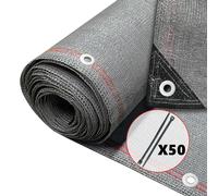 Brise vue occultant en HDPE 230g/m² 1.8x10m avec attaches de fixation gris
