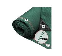Vounot Brise-vue occultant HDPE 230 g/m² avec attaches, UV, résistant déchirures/vent 1x10 m Vert
