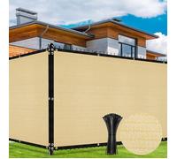Brise Vue Occultant Sable Pour Jardin Cloture 1.5M X 15.2M, 170G/M² Hdpe Tissu 90% Occultant Anti-Uv Brise D‘Intimité Clôture[Z25]