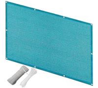 Brise-vue opaque pour balcon - 1,2 x 2,2 m - Résine résistante à la déchirure avec œillets et cordons - Bleu ciel - Parfait pour balcon, balustrade, décoration extérieure