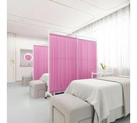 Brise-vue pliable à roulettes, 1,8 m de haut, séparateur de pièce pliable pour clinique/salle d'examen, clôture temporaire pour économiser de l'espace