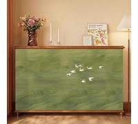 Brise-Vue pour Armoires De Rangement, pour Cuisine, Armoire, éTagèRe | Rideaux Sous L'éVier pour Chaussures, BibliothèQue, éTagèRe, Salon, FenêTre(Green,35.4"W x 23.6"H)