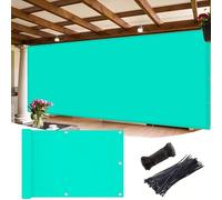Brise Vue pour Balcon 1.25 x 4.5 m Imperméable Cache Vue Balcon Protection UV Opaque Résistant Aux Contre Vent Brise Clôture Jardin Extérieure pour Exterieur Terrasse, Bleu Ciel