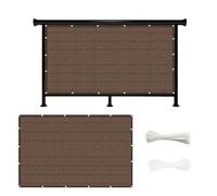 Brise-Vue pour Balcon 1.3 x 3.1 m Protection UV Opaque Résistant Aux Contre Vent sur Mesure Brise Vent Terrasse pour Exterieur Terrasse Patio pour Balcon Jardin, Marron