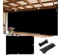 Brise Vue pour Balcon 1.6 x 10 m Imperméable Cache Vue Balcon Protection UV Opaque Résistant Aux Contre Vent Paravent Extérieur Écran Brise-Vue pour Jardin Exterior, Noir