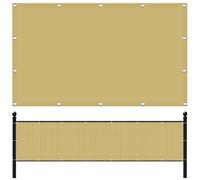 Brise-Vue pour Balcon 125 x 390 cm Imperméable Cache Vue Balcon Protection UV Opaque Résistant Aux Contre Vent Brise Vue, Clôture Jardin Extérieure pour Jardin Terrasse, Jaune Sable