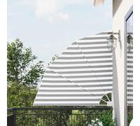 Brise-vue pour balcon, 140 x 140 cm, brise-vue pliable avec cadre en acier en polyester résistant aux UV en anthracite et blanc, cadre revêtu par pulvérisation pour une résistance à la rouille